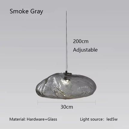 Suspension LED en verre style nordique pour salon et cuisine