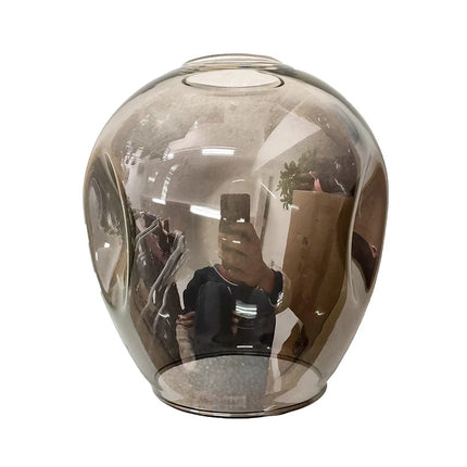 Suspension boule de verre LED nordique noir et or pour salon et cuisine