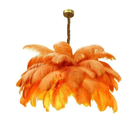 Suspension Plume LED Design Moderne en Métal pour Salon Cosy
