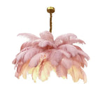 Rose / D60cm 34 plumes / Lumière chaude