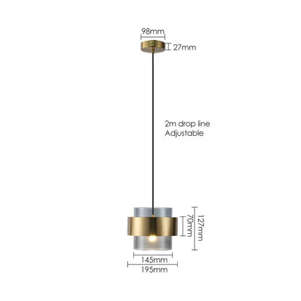 Suspension LED Post-Moderne en Verre et Fer, Lumière Ambre pour Salle à Manger et Hôtel