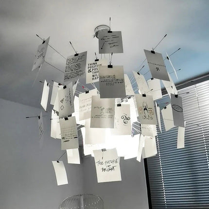 Suspension Zettel'z LED design Ingo Maurer, luminaire décoratif pour salon et cuisine