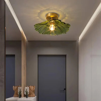 Suspension Vintage en Verre à Fleurs, Luminaire Art Déco pour Salon et Chambre