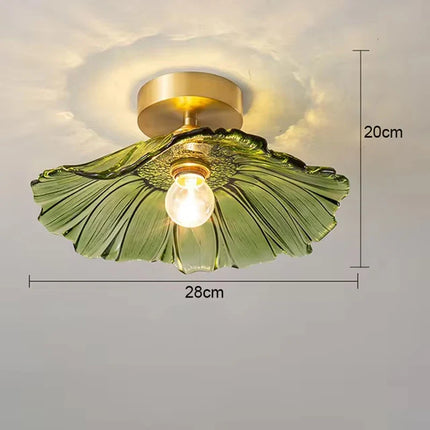Suspension Vintage en Verre à Fleurs, Luminaire Art Déco pour Salon et Chambre