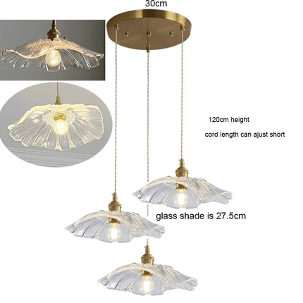Suspension Vintage en Verre à Fleurs, Luminaire Art Déco pour Salon et Chambre