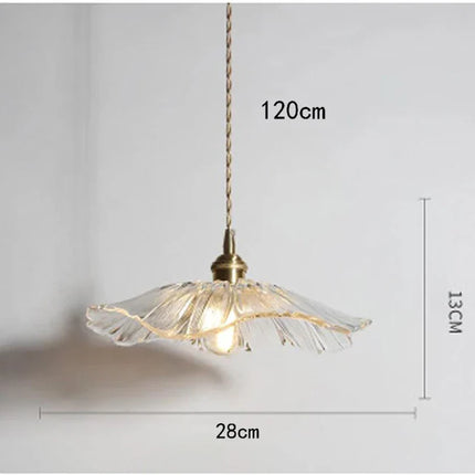Suspension Vintage en Verre à Fleurs, Luminaire Art Déco pour Salon et Chambre