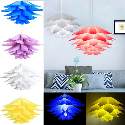 Suspension lustre Lotus 50 cm DIY en plastique PP design Art déco