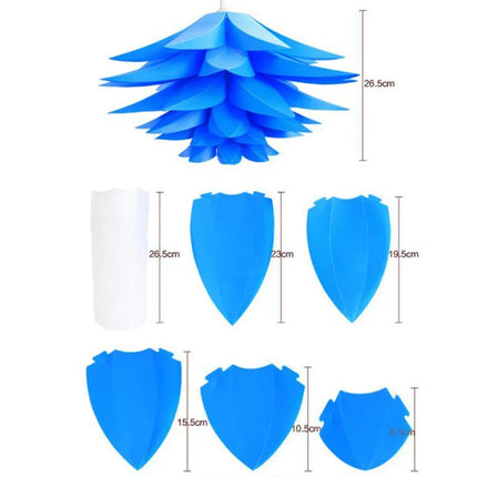 Suspension lustre Lotus 50 cm DIY en plastique PP design Art déco