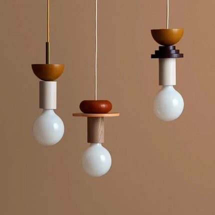Suspension LED en Bois au Design Nordique, Luminaire Ambiance Chaleureuse