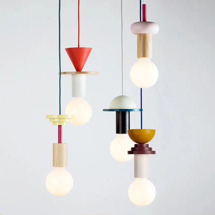 Suspension LED en Bois au Design Nordique, Luminaire Ambiance Chaleureuse