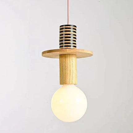 Suspension LED en Bois au Design Nordique, Luminaire Ambiance Chaleureuse