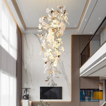 Suspension design moderne en céramique avec ampoules LED G9, ambiance chaleureuse
