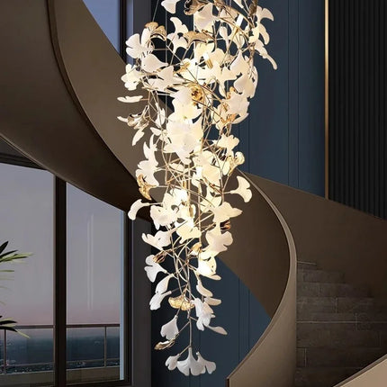 Suspension design moderne en céramique avec ampoules LED G9, ambiance chaleureuse