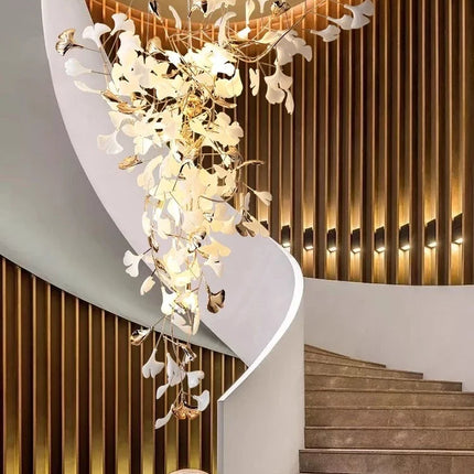 Suspension design moderne en céramique avec ampoules LED G9, ambiance chaleureuse