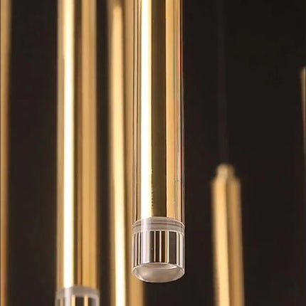 Suspension LED moderne en acier inoxydable pour salon et villa, éclairage intérieur haut de gamme