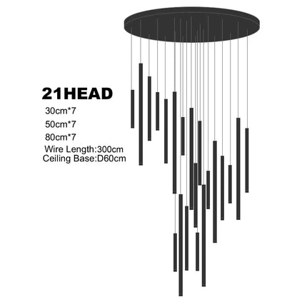 Suspension LED moderne en acier inoxydable pour salon et villa, éclairage intérieur haut de gamme