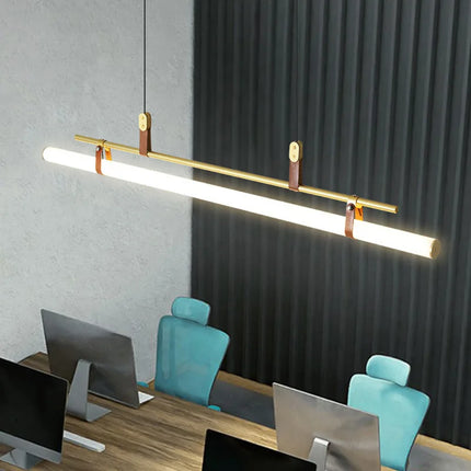 Suspension LED moderne en métal pour salle à manger et bureau