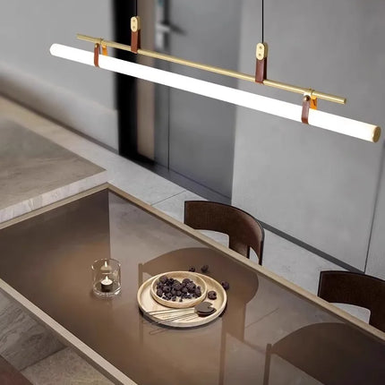 Suspension LED moderne en métal pour salle à manger et bureau