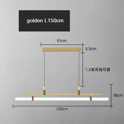 Suspension LED moderne en métal pour salle à manger et bureau
