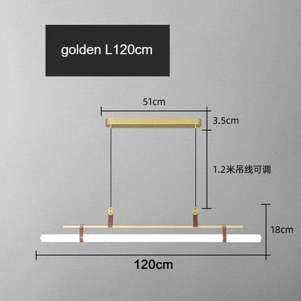 Suspension LED moderne en métal pour salle à manger et bureau