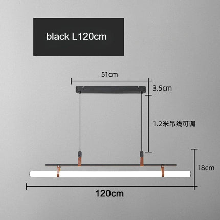 Suspension LED moderne en métal pour salle à manger et bureau