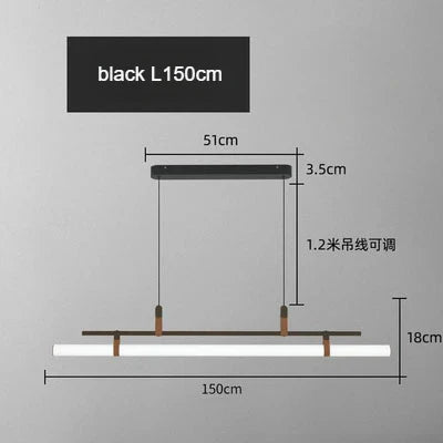 Suspension LED moderne en métal pour salle à manger et bureau