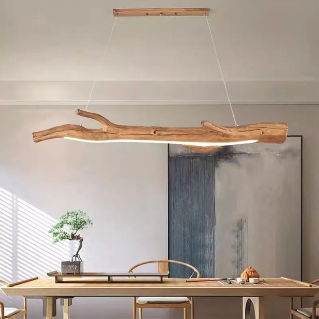 Suspension LED en résine style japonais avec lumière chaude réglable