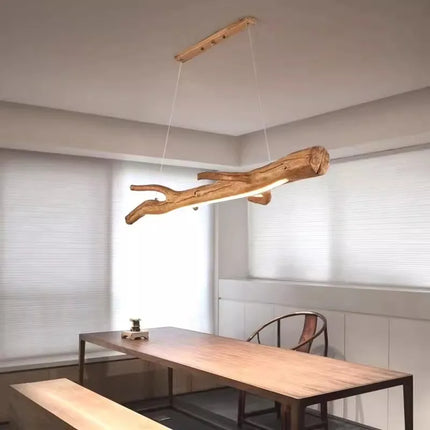 Suspension LED en résine style japonais avec lumière chaude réglable