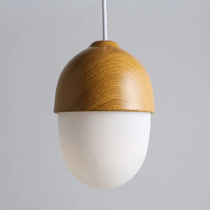 Suspension Vintage en Fer et Verre à Motif Gland, Lumière Chaude