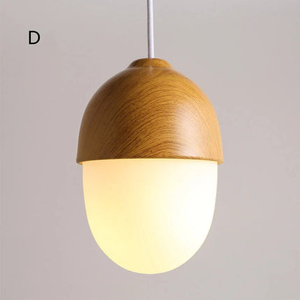 Suspension Vintage en Fer et Verre à Motif Gland, Lumière Chaude