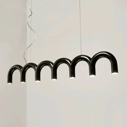 Suspension moderne en U en fer pour chambre, bar et restaurant, éclairage décoratif design
