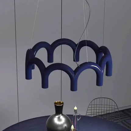 Suspension moderne en U en fer pour chambre, bar et restaurant, éclairage décoratif design
