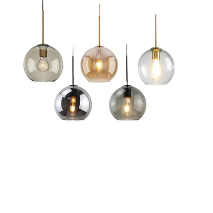 Suspension LED en verre design nordique, lumière chaude pour salon et salle à manger
