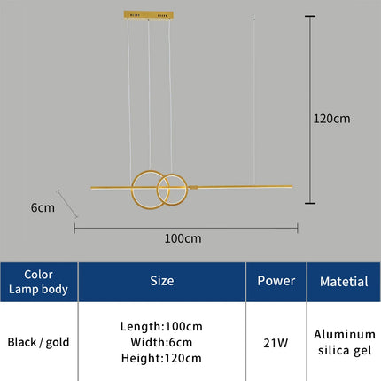 Suspension LED moderne nordique dimmable pour cuisine et chambre