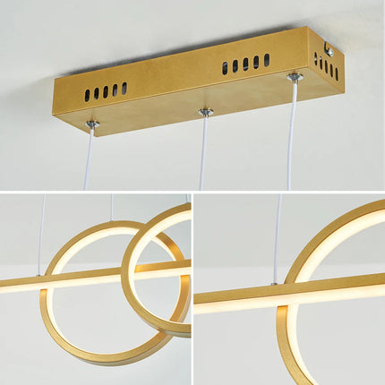 Suspension LED moderne nordique dimmable pour cuisine et chambre