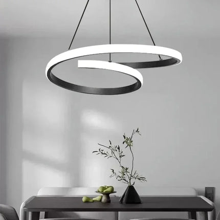 Suspension LED nordique 30 cm en aluminium, lumière chaude pour salon et chambre