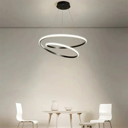 Suspension LED nordique 30 cm en aluminium, lumière chaude pour salon et chambre