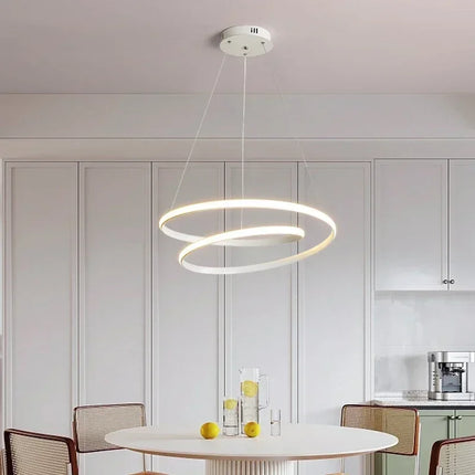 Suspension LED nordique 30 cm en aluminium, lumière chaude pour salon et chambre