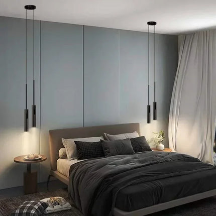 Suspension LED Nordique noire à angle réglable pour chambre et salle à manger