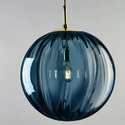 Suspension LED design nordique moderne en verre de pierre, luminaire intérieur élégant