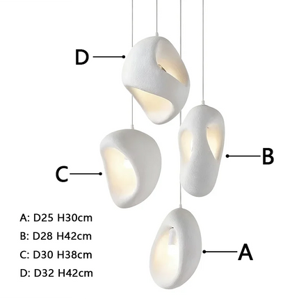 Suspension Villa Nordique Wabi Sabi LED E27 Design Créatif Loft Bar
