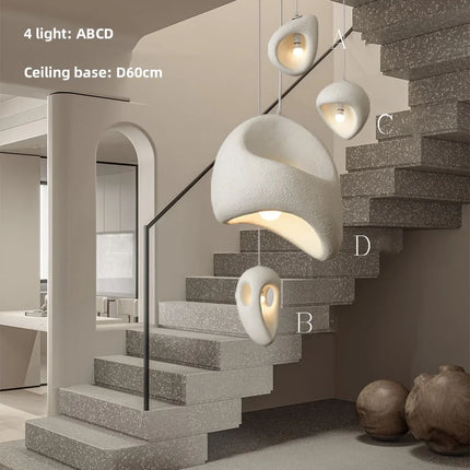 Suspension Villa Nordique Wabi Sabi LED E27 Design Créatif Loft Bar