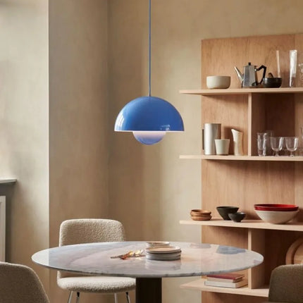 Suspension bourgeon danois en métal, lumière chaude, design moderne