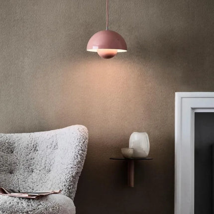 Suspension bourgeon danois en métal, lumière chaude, design moderne