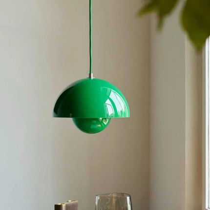Suspension bourgeon danois en métal, lumière chaude, design moderne