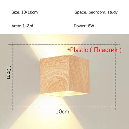 Suspension LED en bois design moderne, lumière blanche pour intérieur cosy