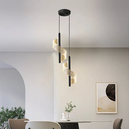 Suspension LED contemporaine en acrylique, lumière chaleureuse pour salon et chambre