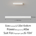 Blanc 120cm / 3 Couleurs (Chaud, neutre, froids) sans télécommande