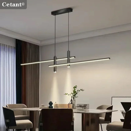 Suspension LED Moderne Réglable avec Télécommande, Lumière Ambiante Chaleureuse