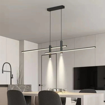 Suspension LED Moderne Réglable avec Télécommande, Lumière Ambiante Chaleureuse
